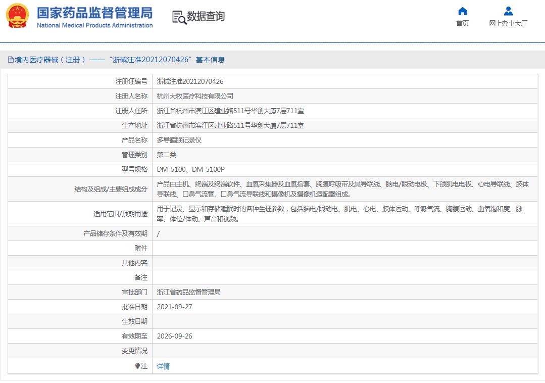 艾信诺多导睡眠记录仪DM-5100、DM-5100P