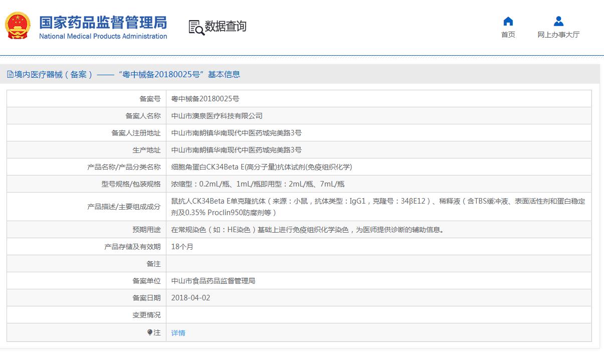 细胞角蛋白CK34BetaE（高分子量）抗体试剂