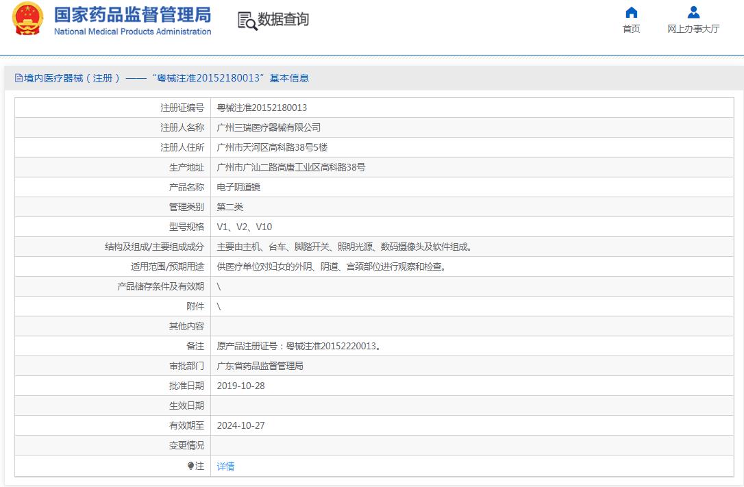 三瑞 v1 电子阴道镜